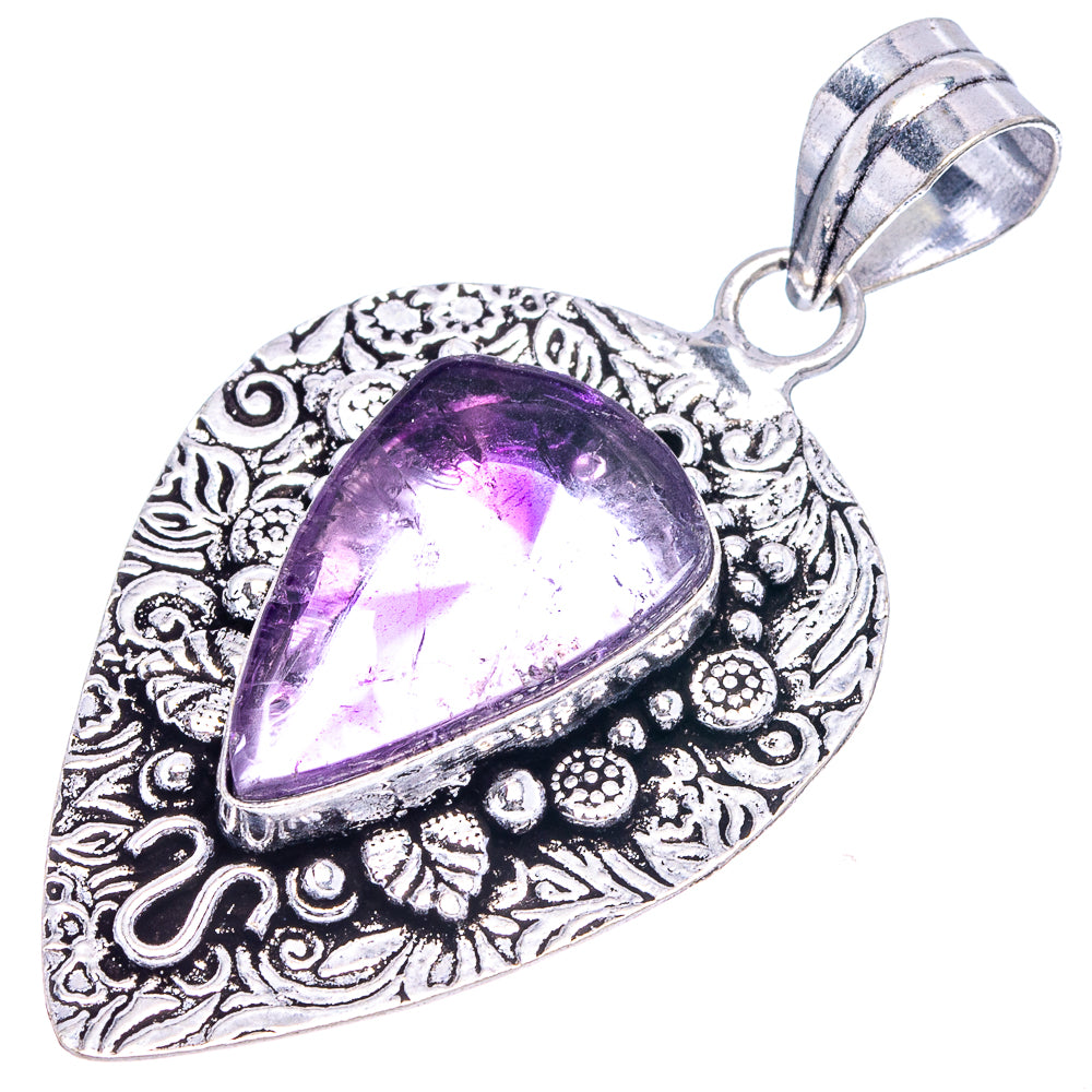 Amethyst Pendant 2 1/8" (German Silver)