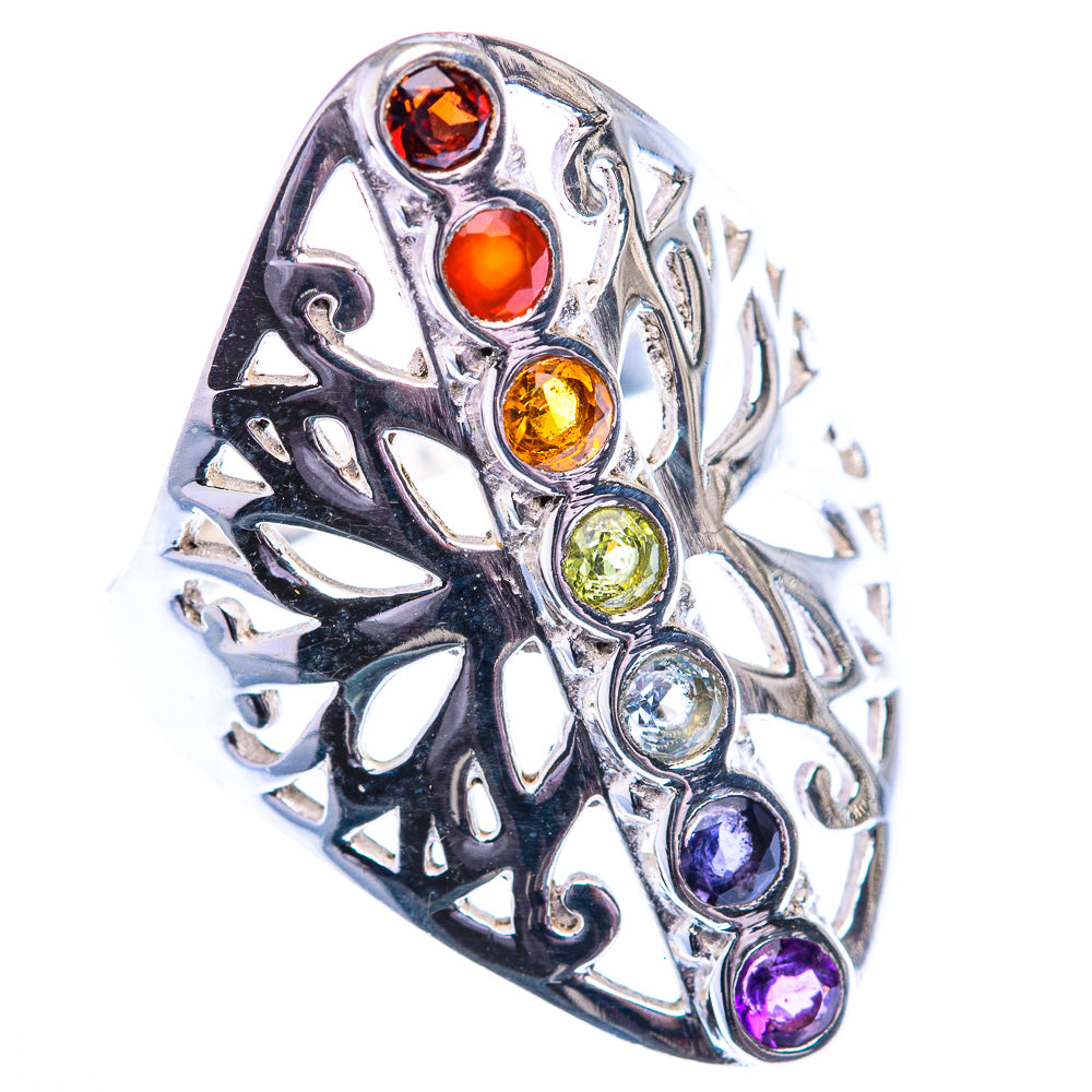 Rainbow Chakra 925 Sterling Silver Ring Size 9.75 (925 Sterling Silver) RING140363