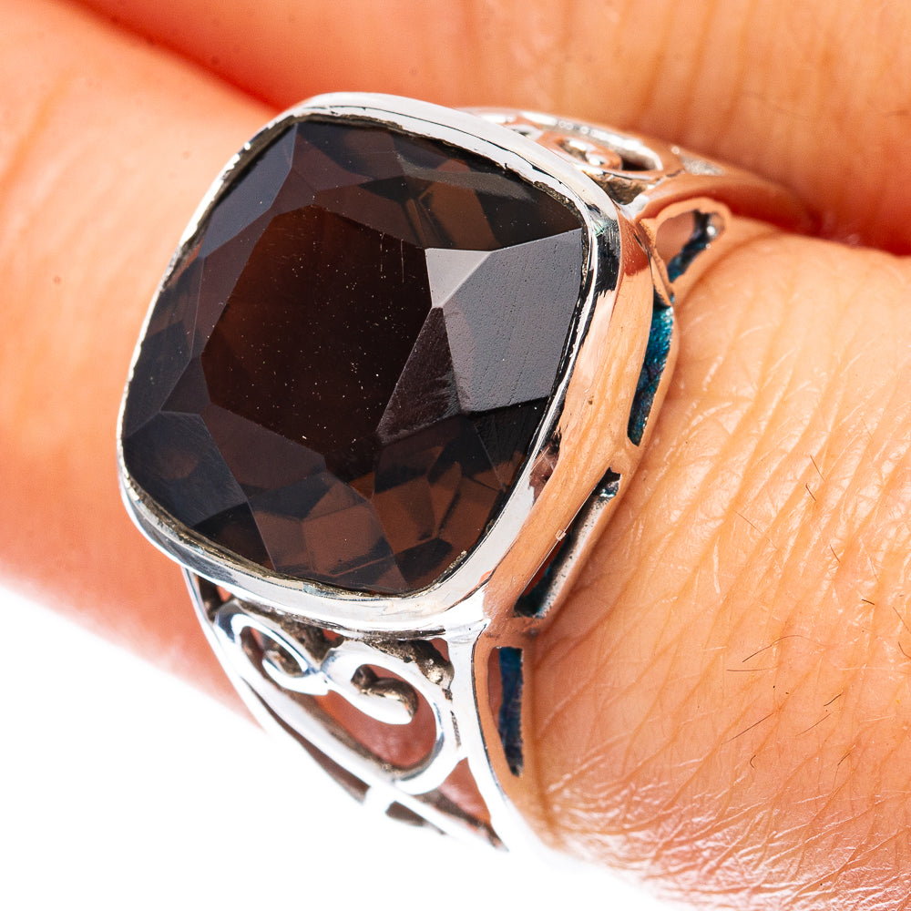 Smoky Quartz Ring Size 7.5 (925 Sterling Silver) R3103