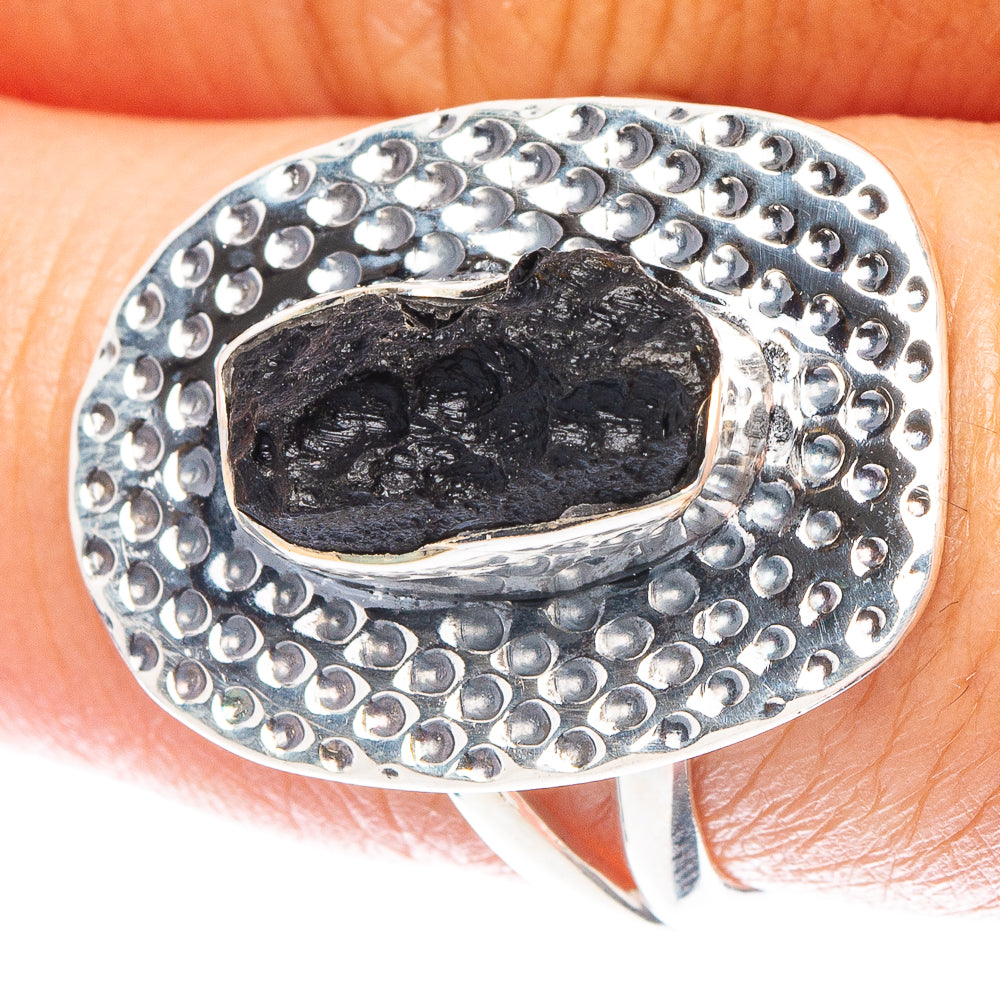 Tektite Ring Size 8 (925 Sterling Silver) R6927