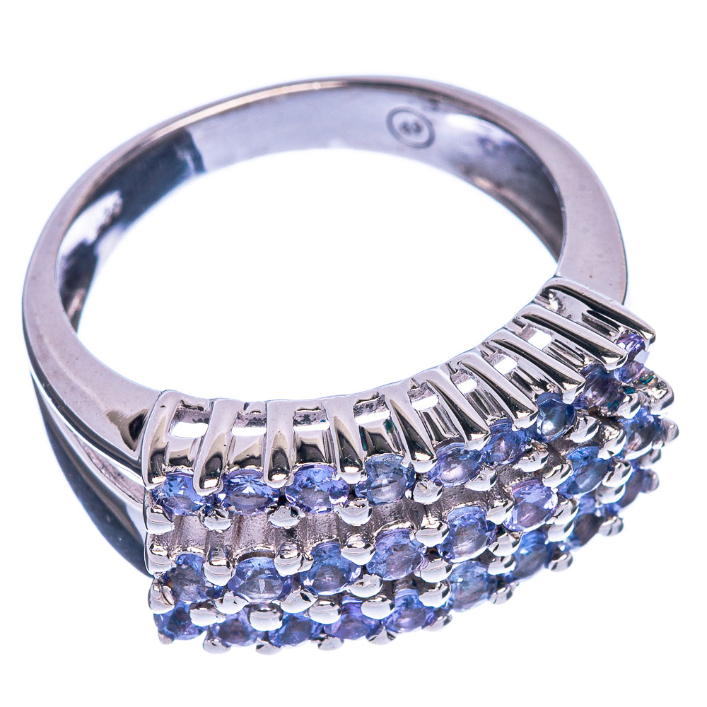 Rare Faceted Tanzanite Ring Size 9 (925 Sterling Silver) R1271