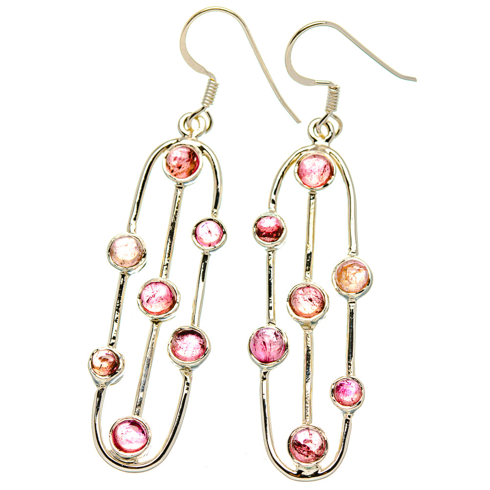 Signature Pink Tourmaline Earrings 2 3/8" (925 Sterling Silver) EARR431986