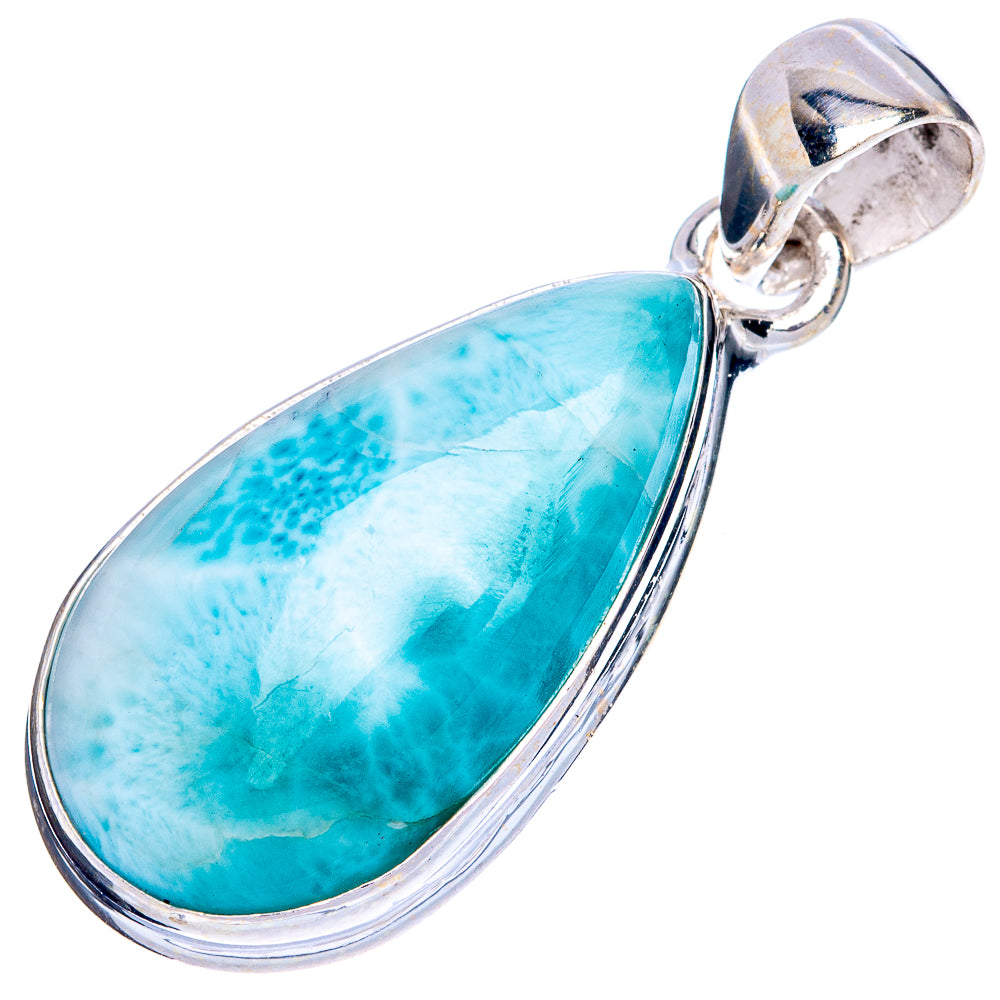 Larimar Pendant 1 3/8" (925 Sterling Silver) P41705