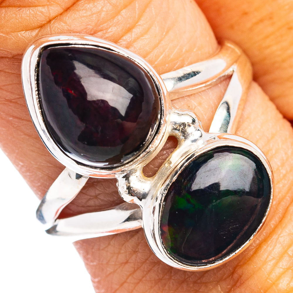 Premium Black Opal Ring Size 8.75 (.925 Sterling Silver)