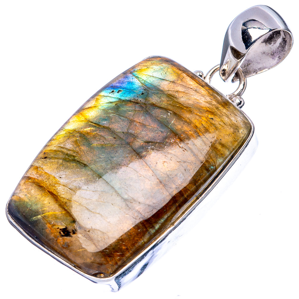 Labradorite Pendant 1 3/4" (925 Sterling Silver) P43156