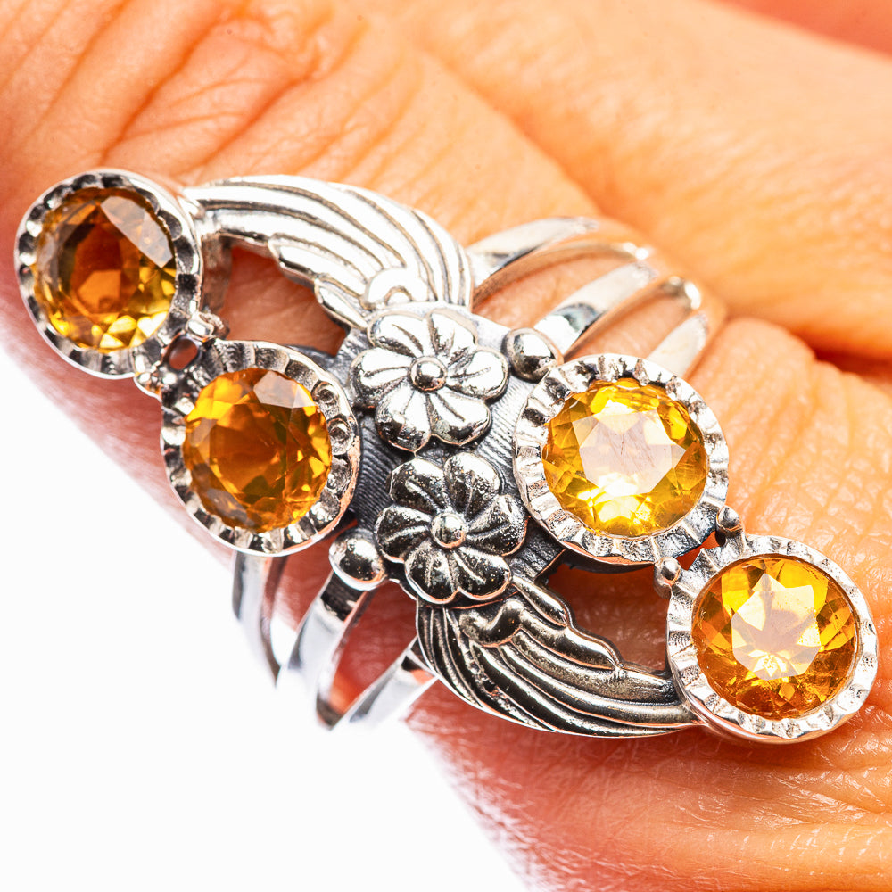 Faceted Citrine Ring Size 9.75 (925 Sterling Silver) R142317