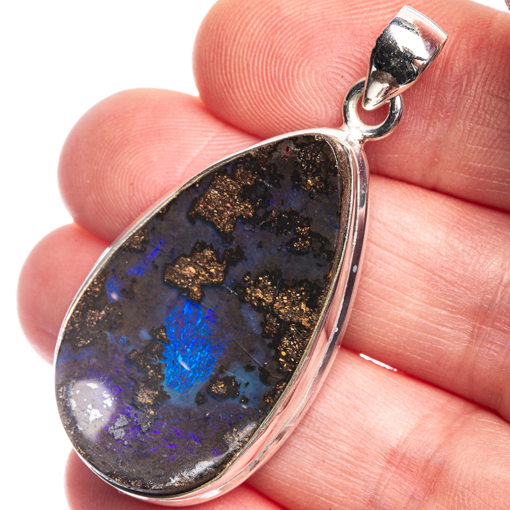 Boulder Opal Pendant 1 7/8" (925 Sterling Silver) P39342