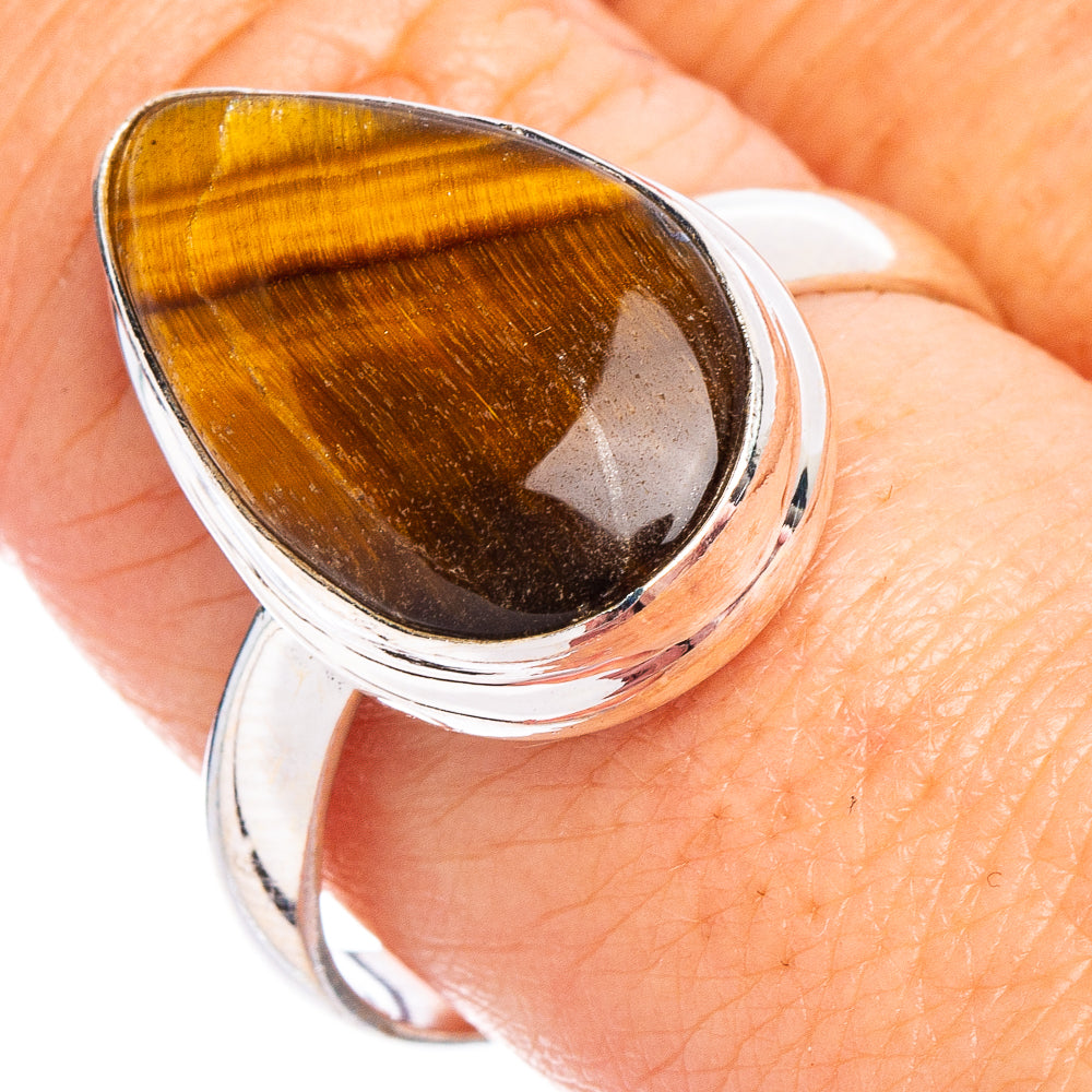 Tiger Eye Ring Size 9.75 (.925 Sterling Silver)