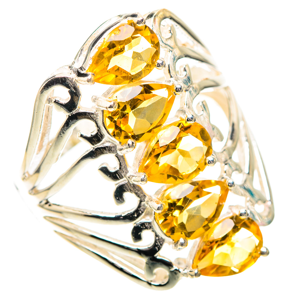 Faceted Citrine Ring Size 8.5 (925 Sterling Silver) RING139052