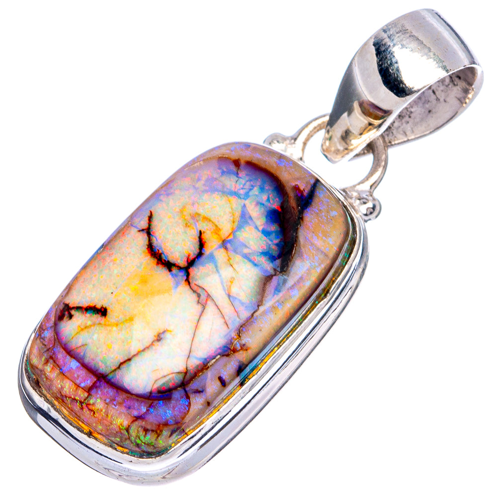 Rare Sterling Opal Pendants 1 3/8" (925 Sterling Silver) P43236