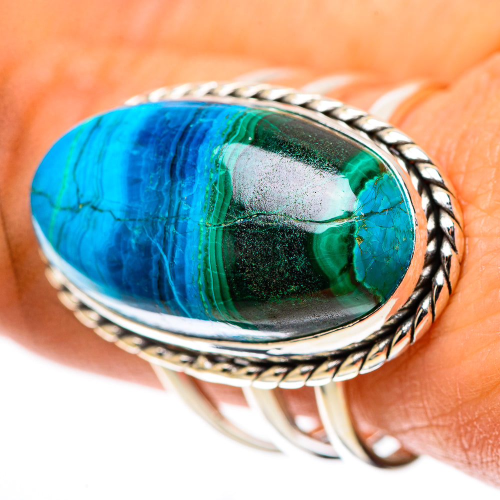 Large Chrysocolla Ring Size 10 (925 Sterling Silver) RING138605