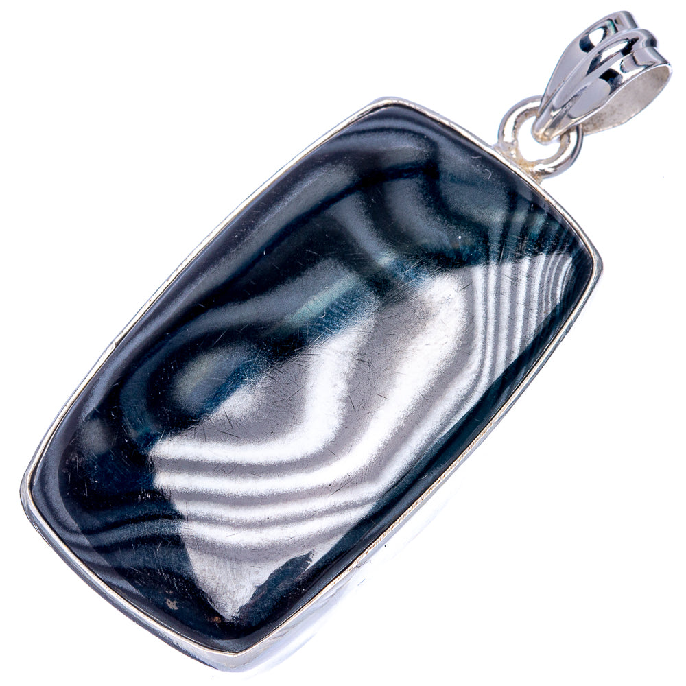 Psilomelane Pendant 2" (925 Sterling Silver) P40141
