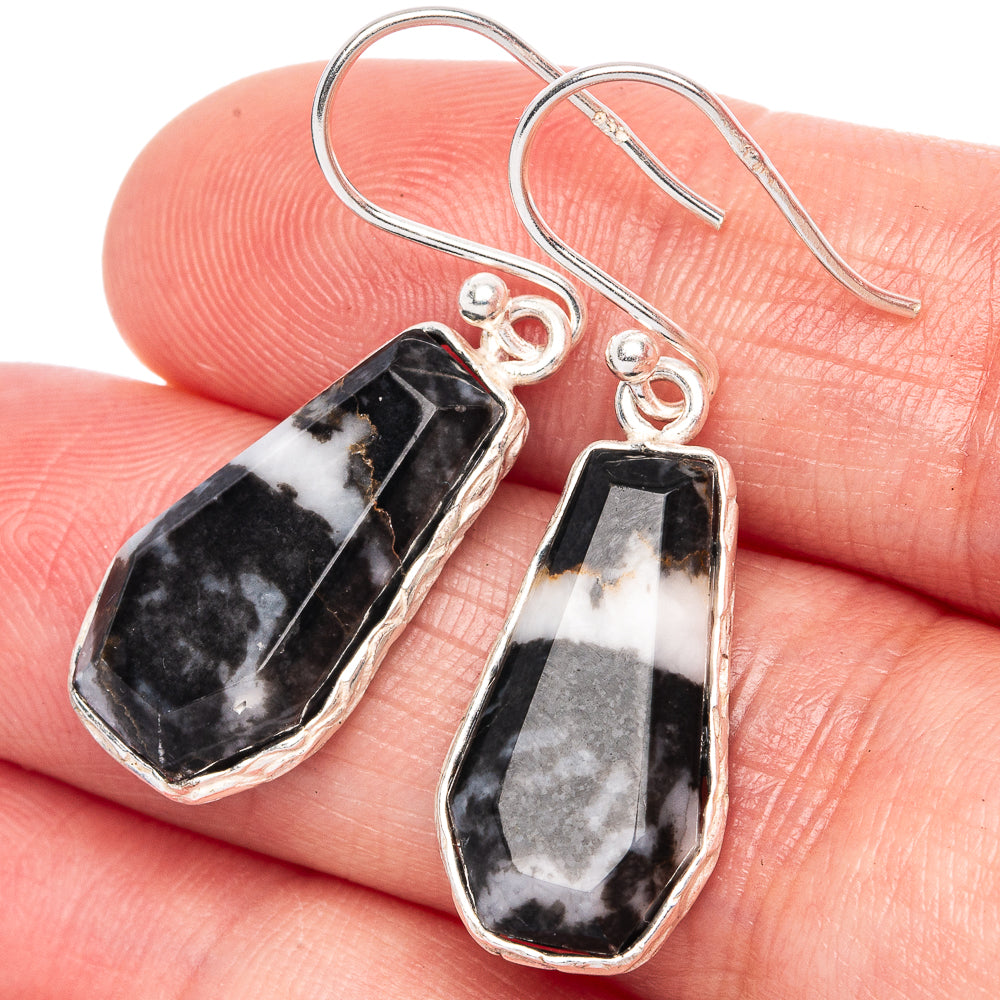 Pinolith Jasper Earrings 1 3/8" (925 Sterling Silver) E1255