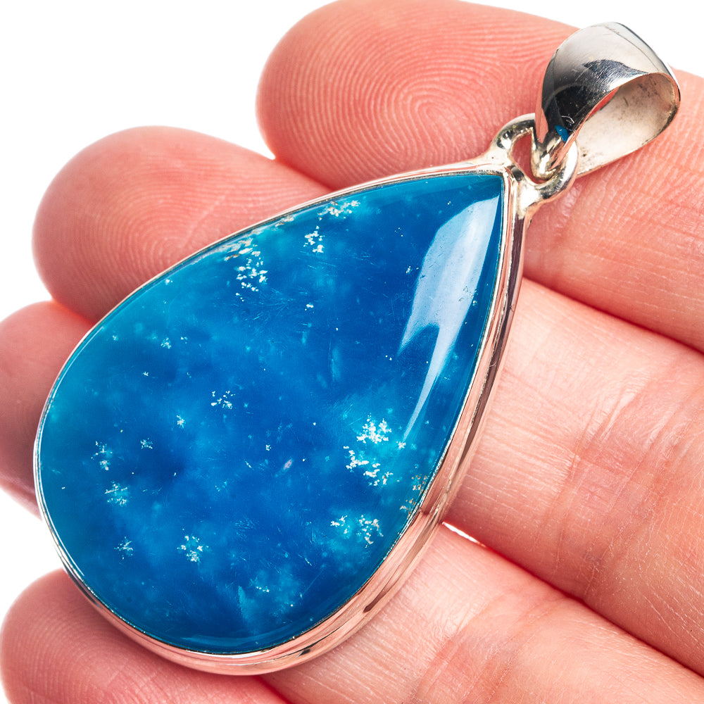 Smithsonite 925 Sterling Silver Pendant 1 7/8"