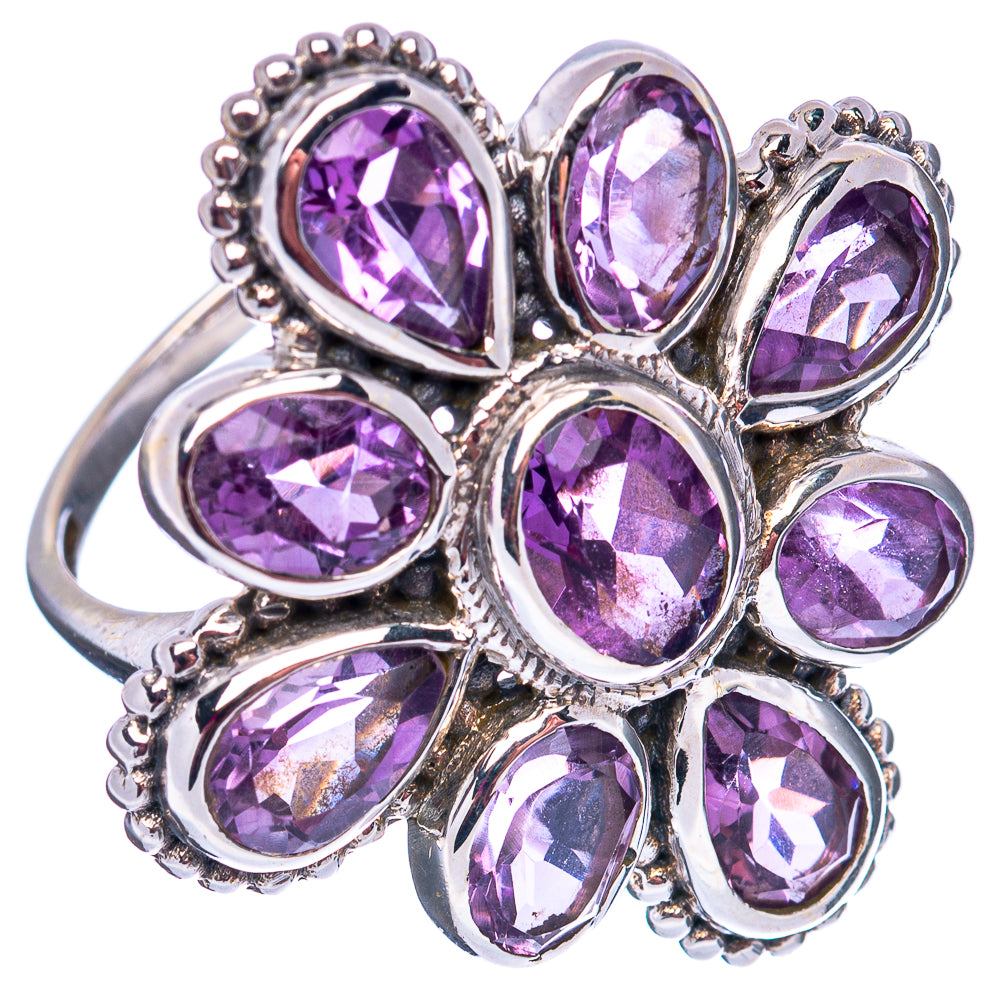 Amethyst Flower Ring Size 9.25 (.925 Sterling Silver)