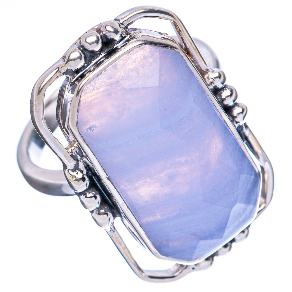 Premium Blue Lace Agate 925 Sterling Silver Ring Size 6.75 Ana Co R3596
