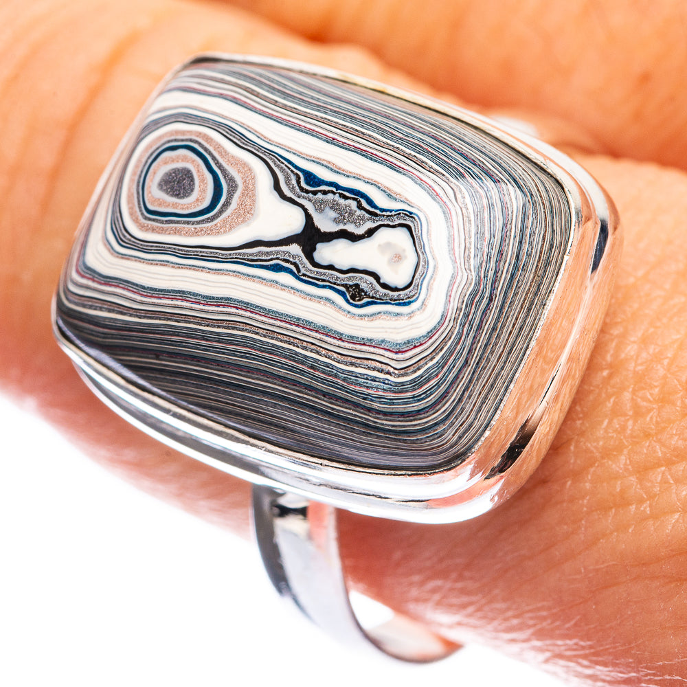 Fordite Ring Size 10.25 (925 Sterling Silver) R142980