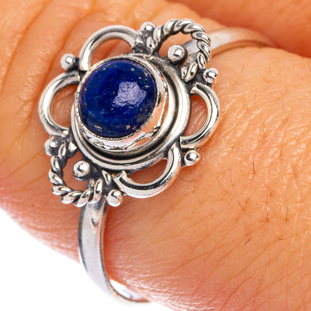 Lapis Lazuli Dainty Ring Size 9.25 (925 Sterling Silver) R145368