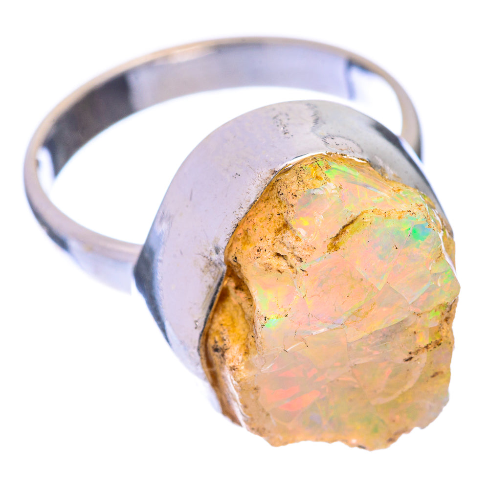 Rough Ethiopian Opal Ring Size 7.75 (925 Sterling Silver) R140956