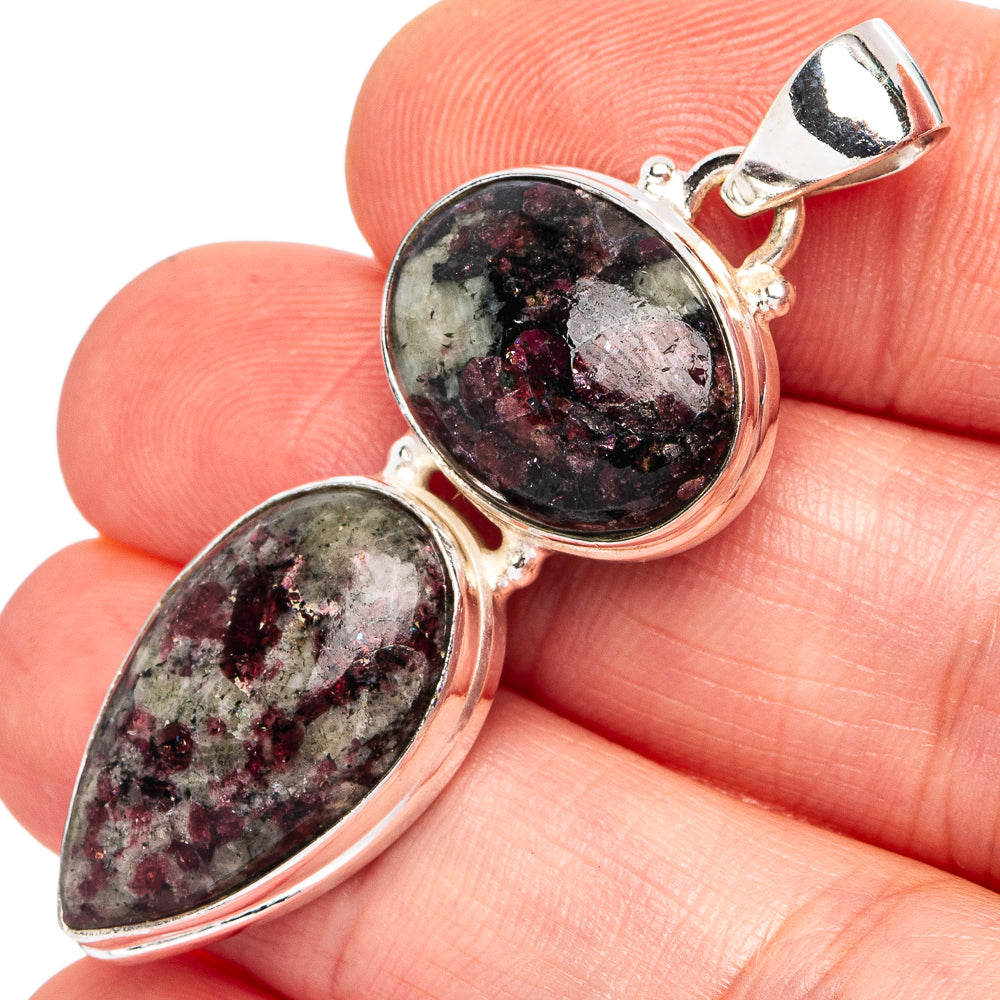 Eudialyte Pendant 1 7/8" (.925 Sterling Silver)
