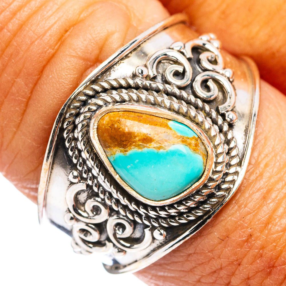 Rare Number 8 Mine Turquoise Ring Size 9 (.925 Sterling Silver)