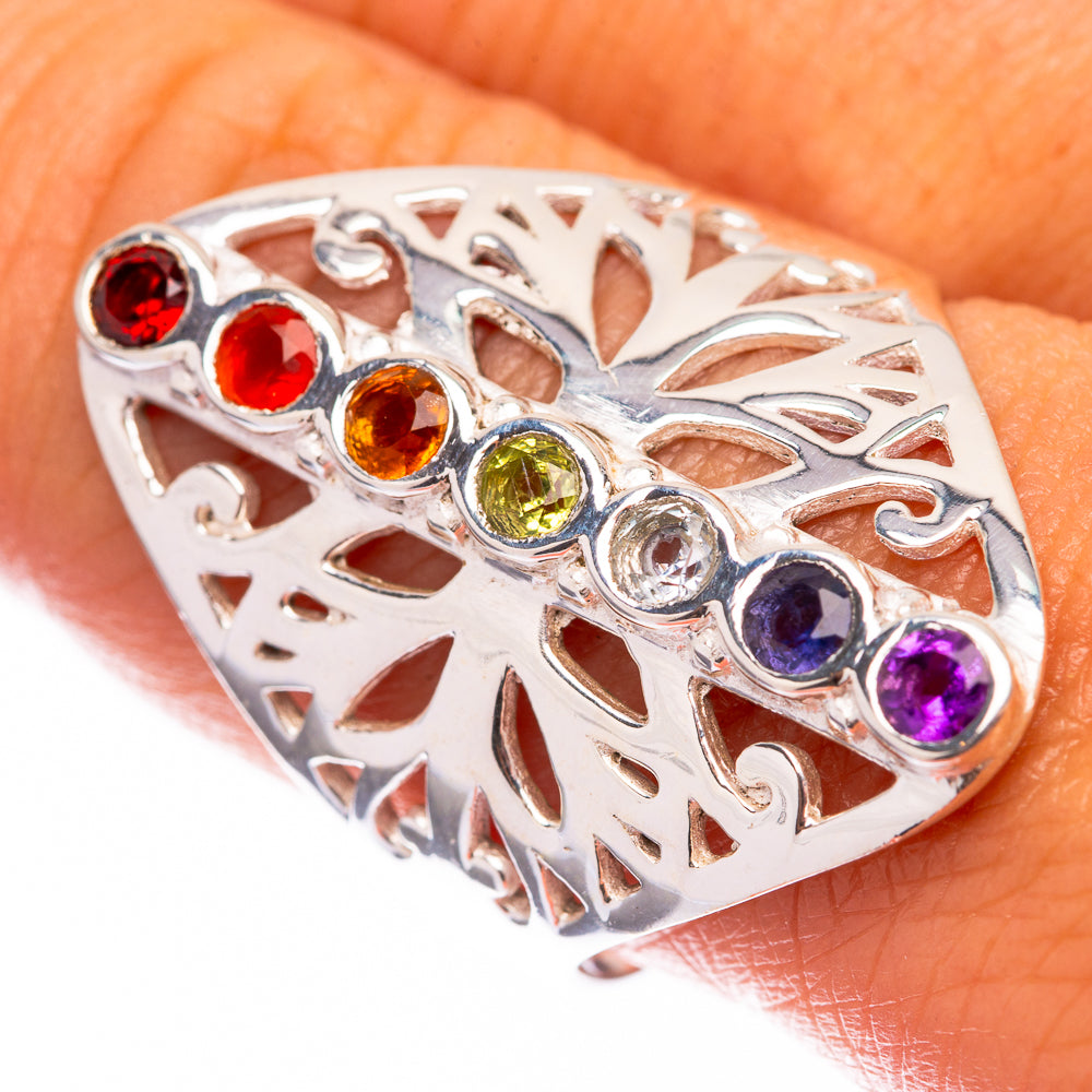 Rainbow Chakra 925 Sterling Silver Ring Size 9.75 (925 Sterling Silver) RING140363