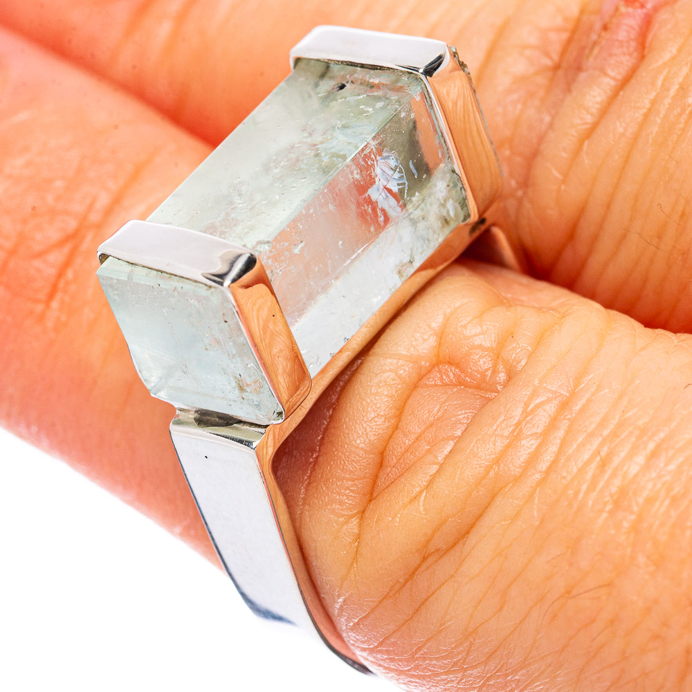 Asc Premium Natural Aquamarine Ring Size 7 (925 Sterling Silver) R3504