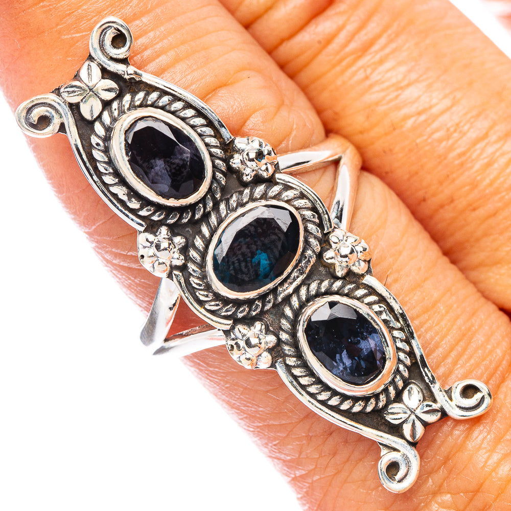 Rare Large Blue Spinel Ring Size 8.75 (925 Sterling Silver) R7155