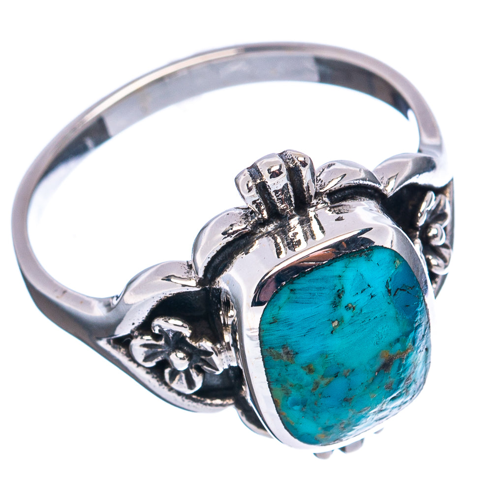 Native Style Mohave Turquoise Ring Size 8.5 (.925 Sterling Silver)