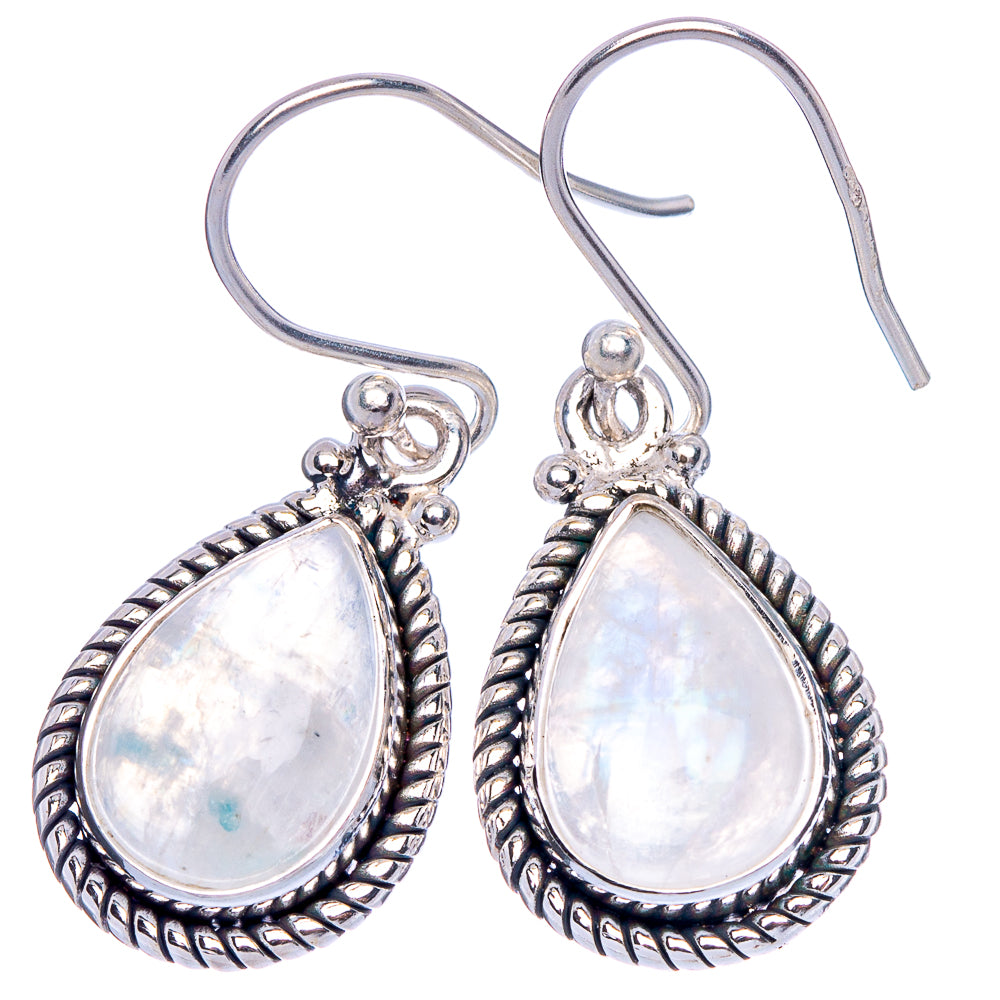 Rainbow Moonstone Earrings 1 1/4" (925 Sterling Silver) E433437