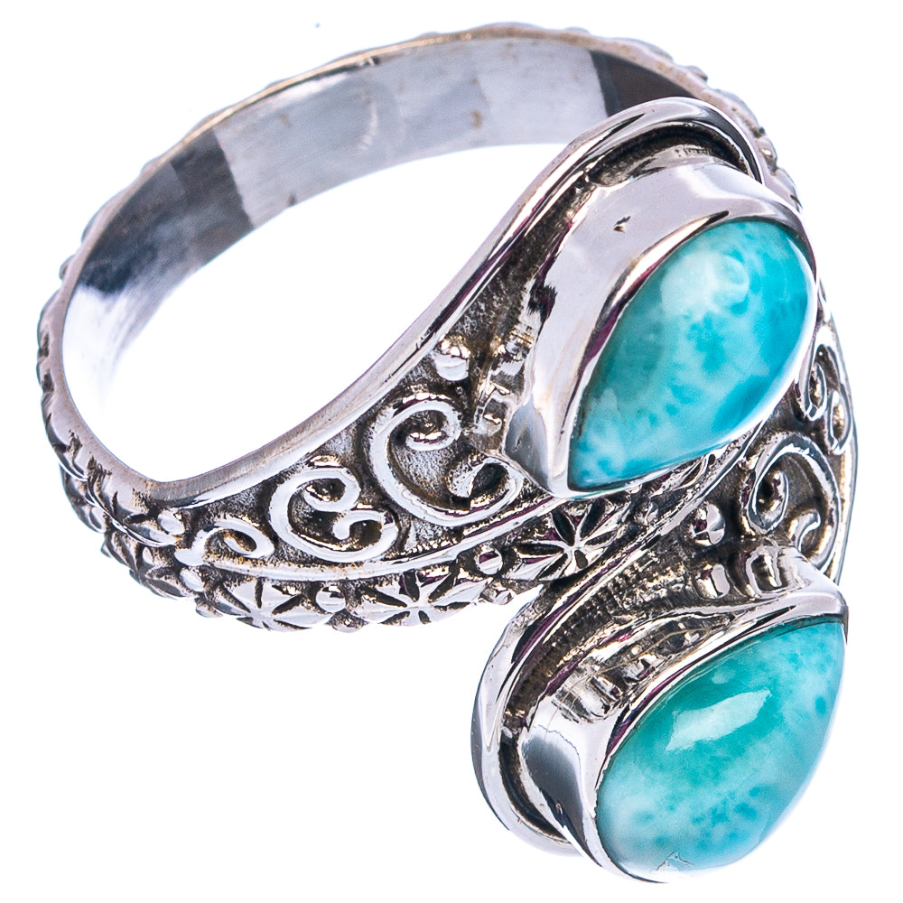 Rare Larimar Ring Size 9.75 (.925 Sterling Silver)