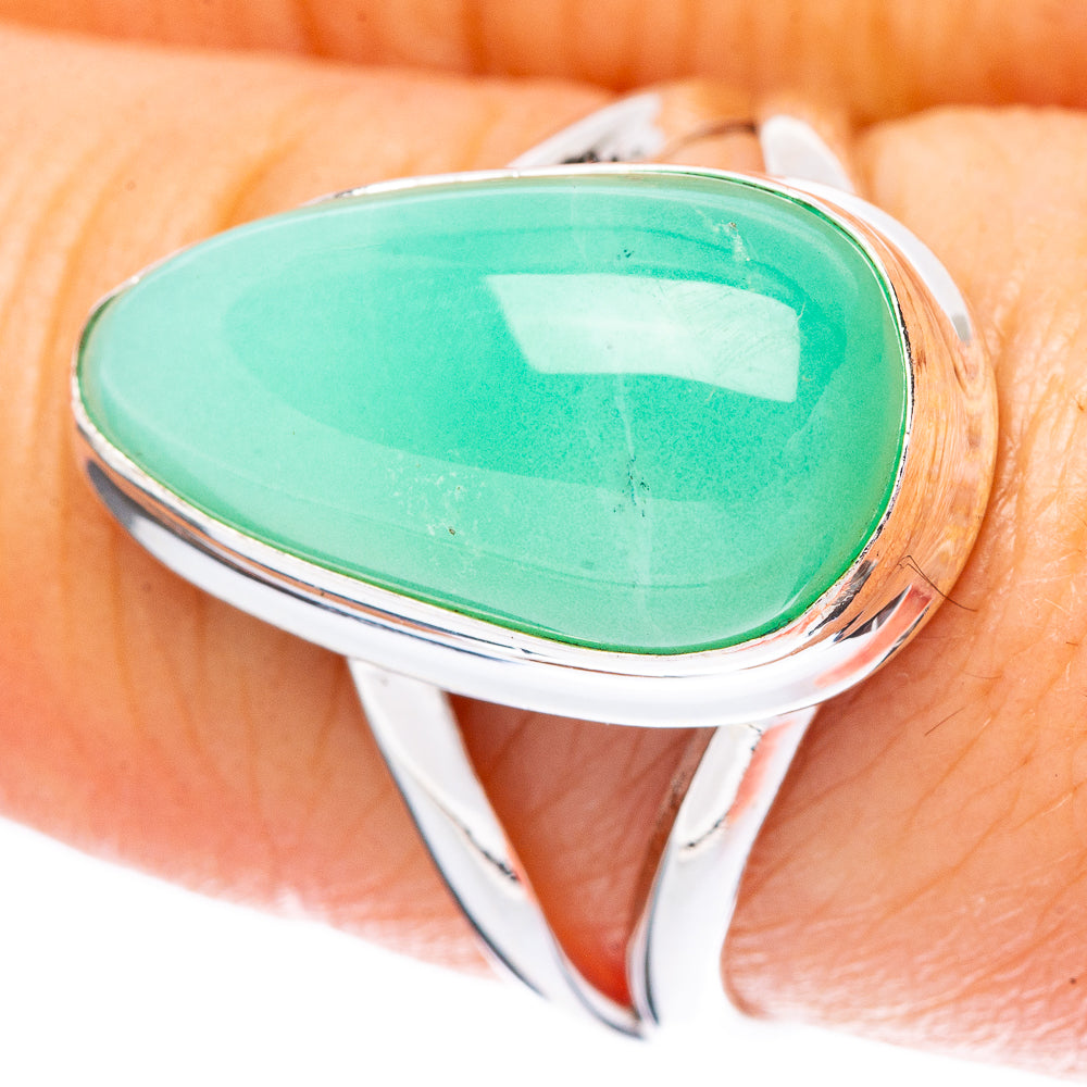 Chrysoprase 925 Sterling Silver Ring Size 8 (925 Sterling Silver) R3902