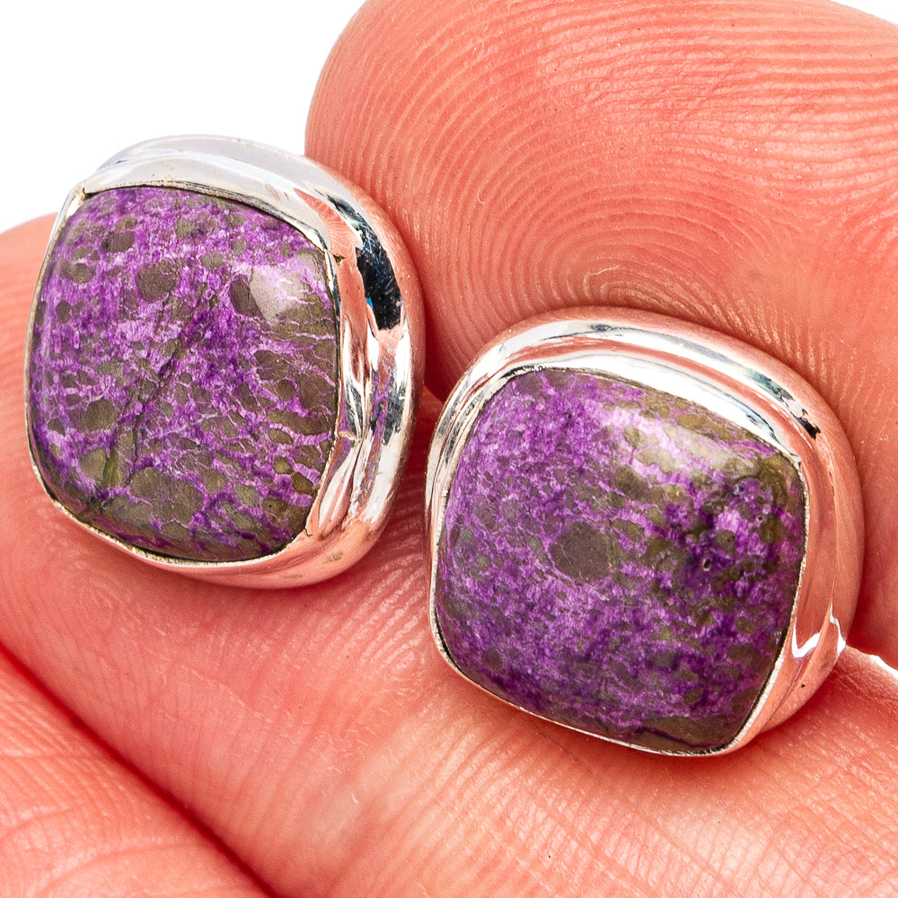 Stichtite Earrings 1/2" (.925 Sterling Silver)
