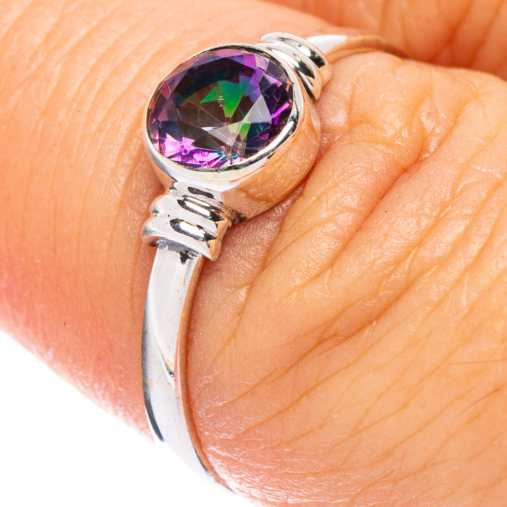 Mystic Topaz Dainty Ring Size 7 (925 Sterling Silver) R146801
