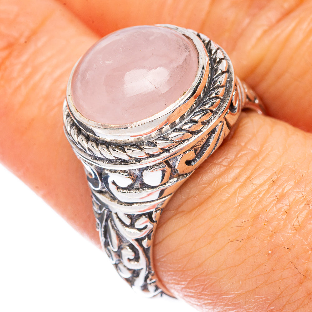 Rose Quartz Ring Size 7.5 (925 Sterling Silver) R3016