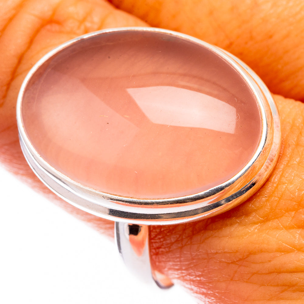 Large Rose Quartz Ring Size 11.25 (925 Sterling Silver) R141166
