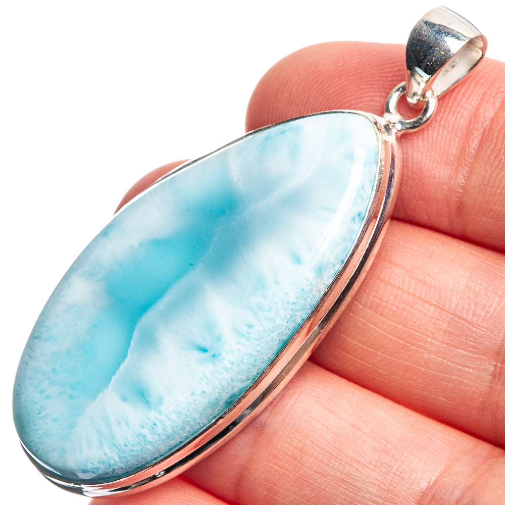 Larimar Pendant 2 1/8" (925 Sterling Silver) P39080