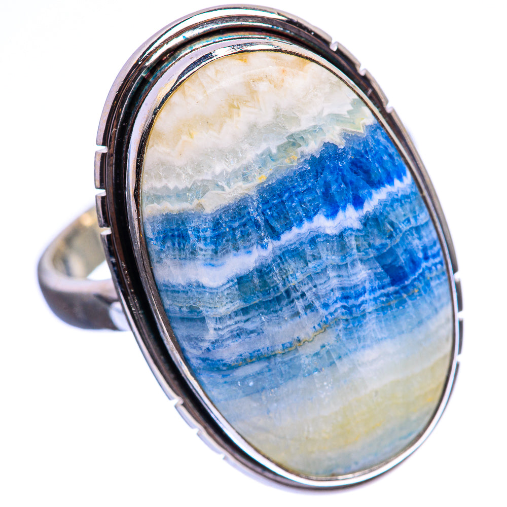 Blue Scheelite Ring Size 9.25 (925 Sterling Silver) R142957