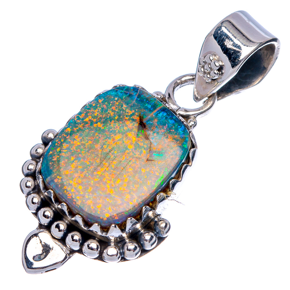 Rare Sterling Opal Pendant 1 1/8" (925 Sterling Silver) P39965