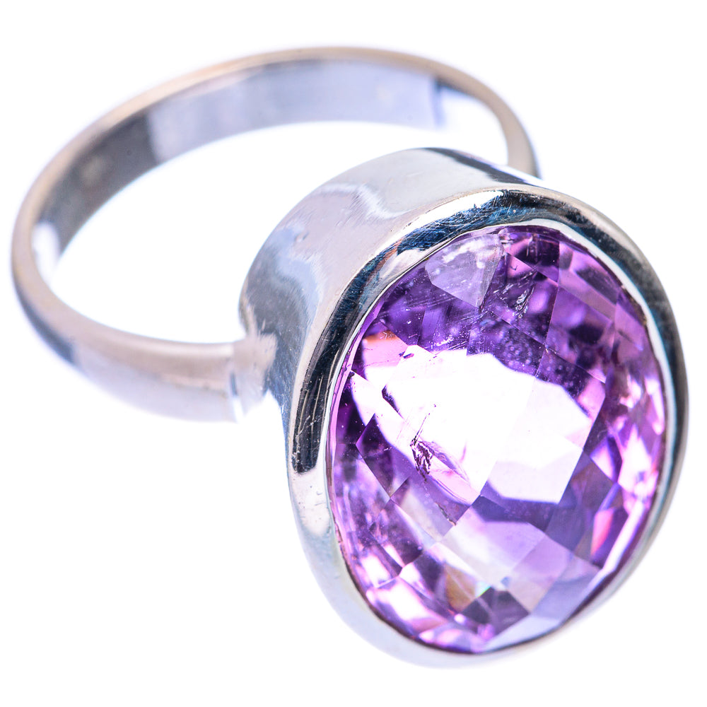 Faceted Amethyst Ring Size 8 (925 Sterling Silver) R140891