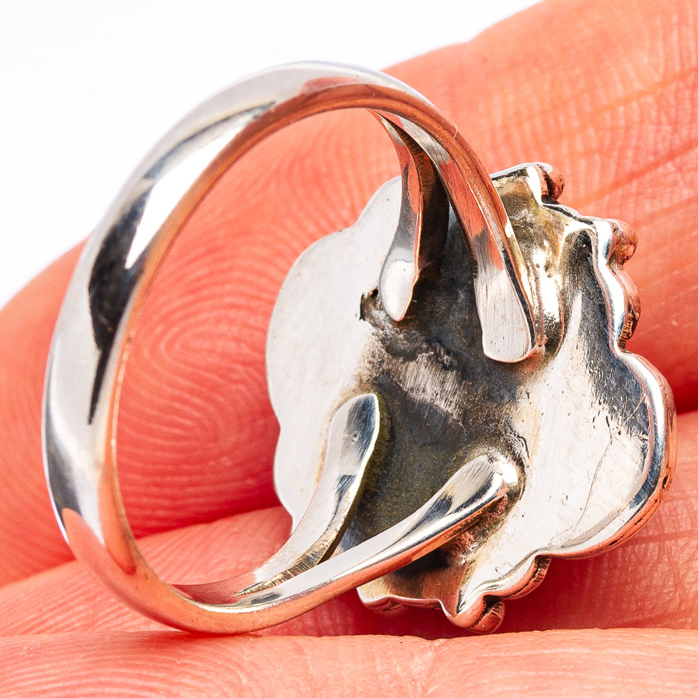 Pink Opal Native Style Ring Size 6.5 (.925 Sterling Silver)