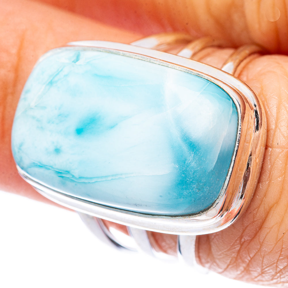 Larimar Ring Size 6.75 (925 Sterling Silver) R1728