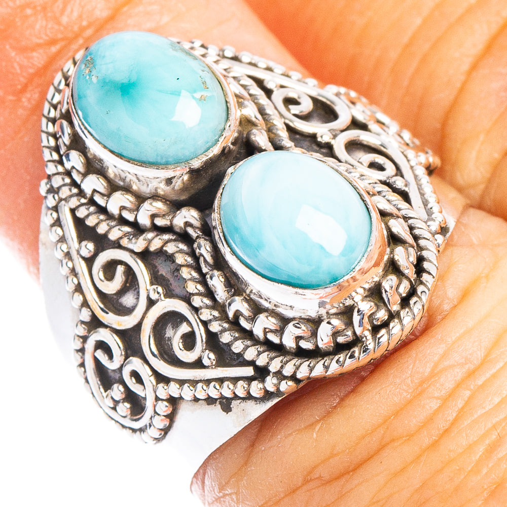 Larimar Ring Size 7.5 (925 Sterling Silver) R6735
