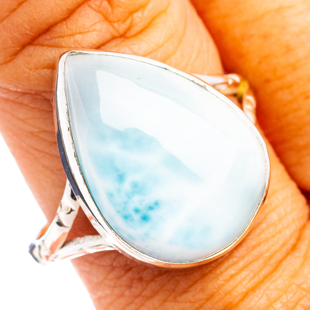 Rare Larimar Ring Size 11 (.925 Sterling Silver)
