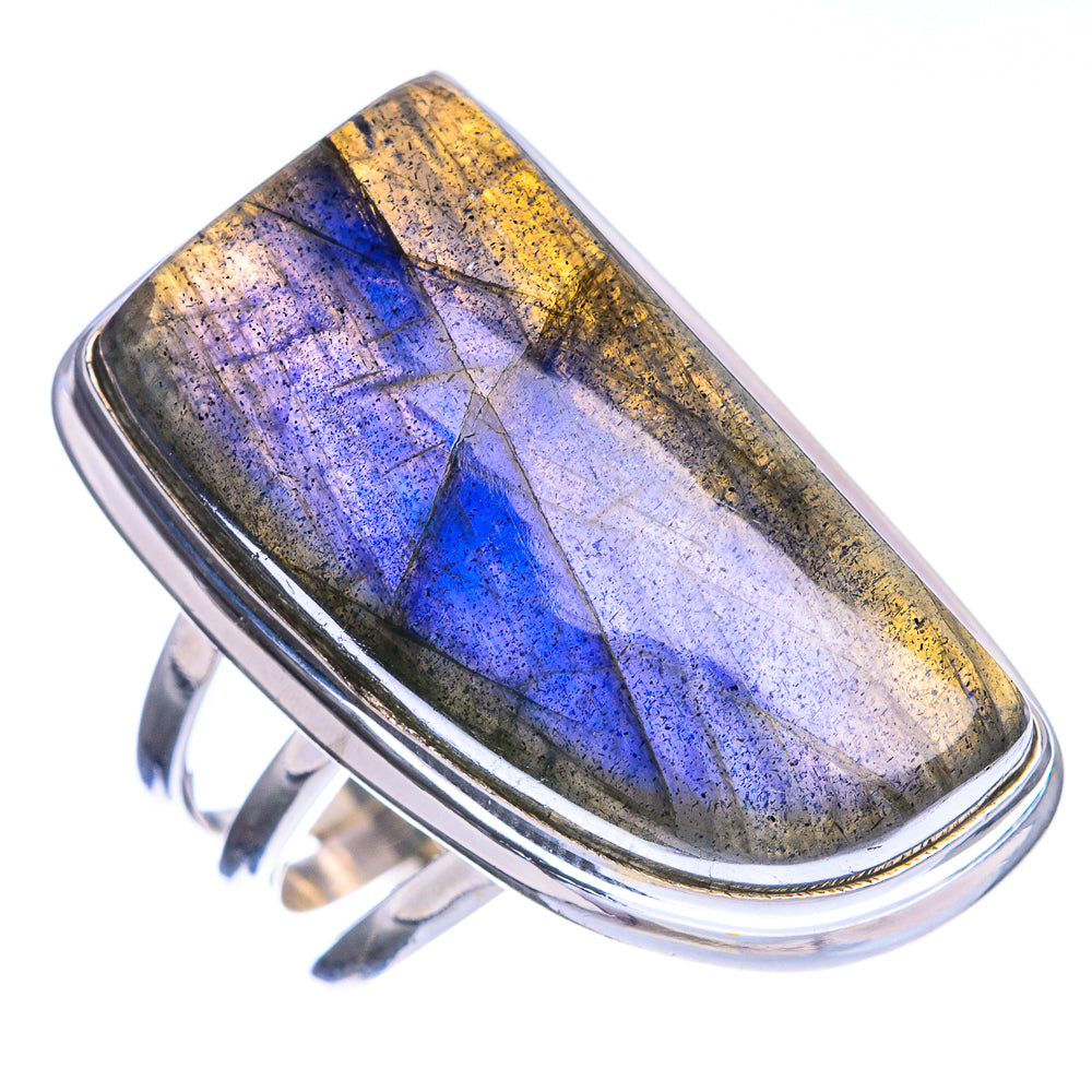 Large Labradorite Ring Size 8 (925 Sterling Silver) R144311
