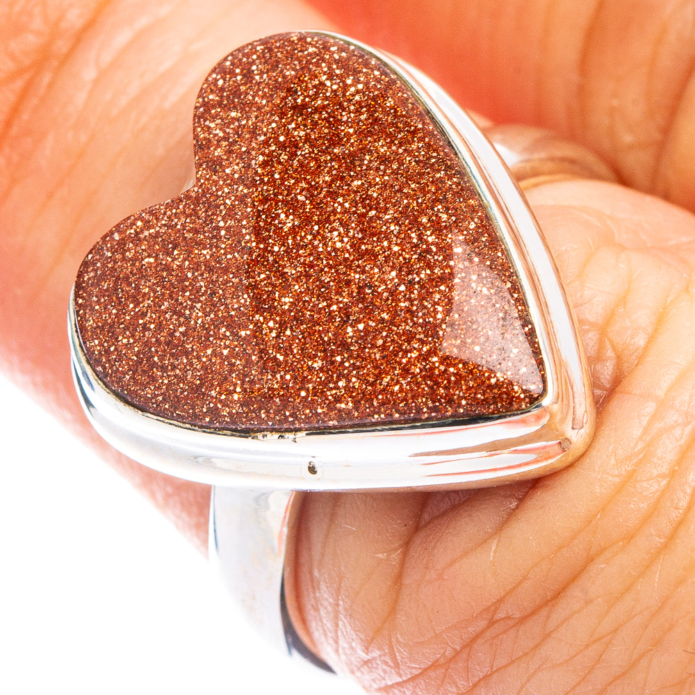 Goldstone Ring Size 6.75 (.925 Sterling Silver)
