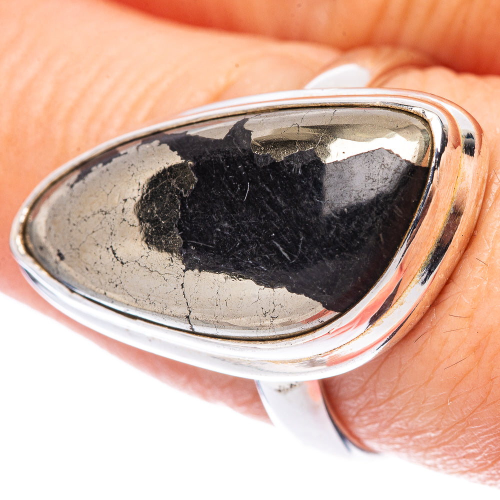 Magnetite Pyrite Ring Size 7.75 (925 Sterling Silver) R1737