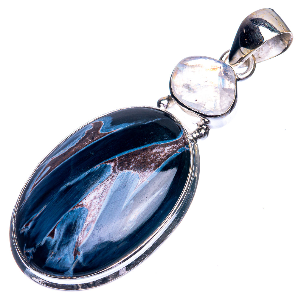 Pietersite, Rainbow Moonstone Pendant 1 7/8" (925 Sterling Silver) P39333