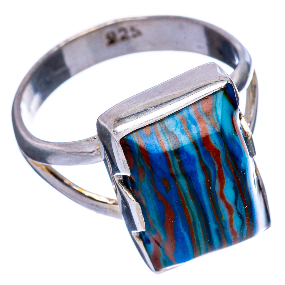 Rainbow Calsilica Ring Size 6.75 (925 Sterling Silver) R146530