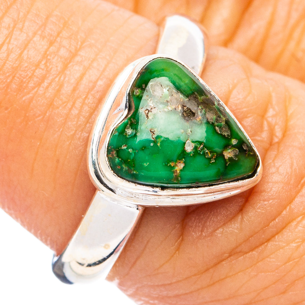 Sonoran Gold Turquoise Heart Ring Size 6.75 (925 Sterling Silver) R8209